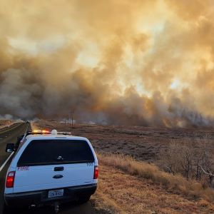 A Southern Plains Wildfire Outbreak occurred across the panhandle of Texas, Oklahoma and Kansas on Wednesday. <br />